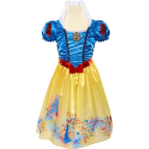 디즈니 Disney Princess Snow White Explore Your World Dress, Blue/Yellow, Size: 4 6x