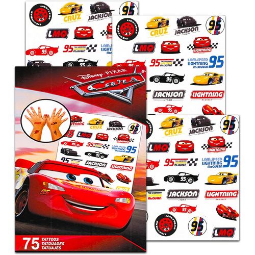 디즈니 Disney/Pixar Cars Stickers and Tattoos Party Favor Pack (Bundle with 250 Stickers and 75 Temporary Tattoos)