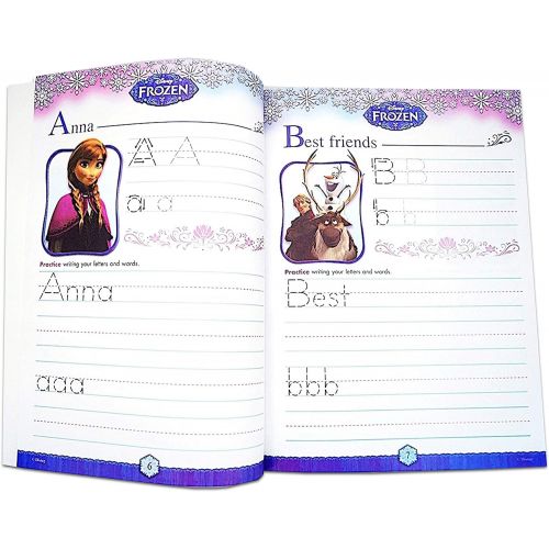 디즈니 Disney Workbook Set Disney Activity Books 3 Disney Educational Workbooks Featuring Disney Frozen, Minnie Mouse, and Doc McStuffin with Frozen Stickers (Alphabet, Counting, Color