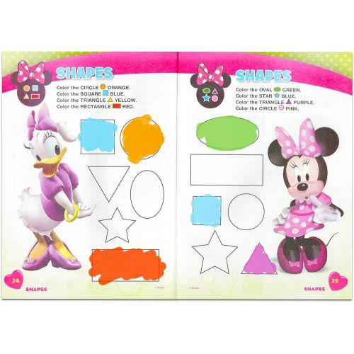 디즈니 Disney Workbook Set Disney Activity Books 3 Disney Educational Workbooks Featuring Disney Frozen, Minnie Mouse, and Doc McStuffin with Frozen Stickers (Alphabet, Counting, Color