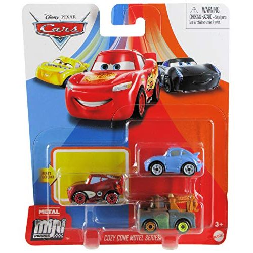 디즈니 Disney Cars Mini Racers Cozy Cone Motel Series 3 Pack: Radiator Springs Lightning McQueen, Sally, Mater