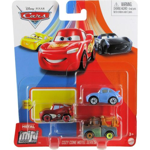 디즈니 Disney Cars Mini Racers Cozy Cone Motel Series 3 Pack: Radiator Springs Lightning McQueen, Sally, Mater
