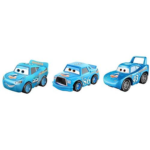 디즈니 Disney Cars GKG07 Pixars Cars Mini Racers Dinoco Daydream Series 3 Pack, Multicoloured