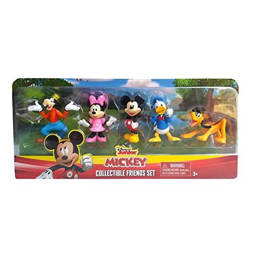 디즈니 Disney Junior Mickey Mouse Collectible Friends Set 5 Figures Including Mickey, Minnie, Donald, Goofy, and Pluto