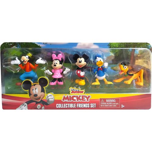 디즈니 Disney Junior Mickey Mouse Collectible Friends Set 5 Figures Including Mickey, Minnie, Donald, Goofy, and Pluto