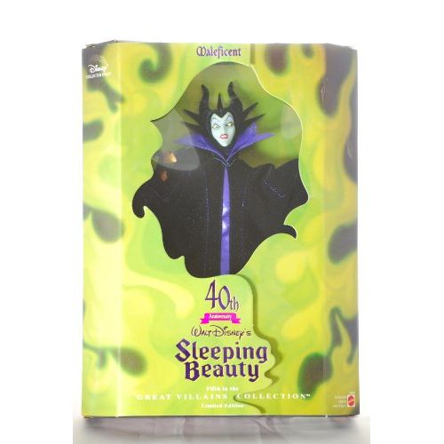 디즈니 Disney MALEFICENT Barbie DOLL 40th Anniversary SLEEPING BEAUTY Limited Edition Great Villains 5th in Series (1998)