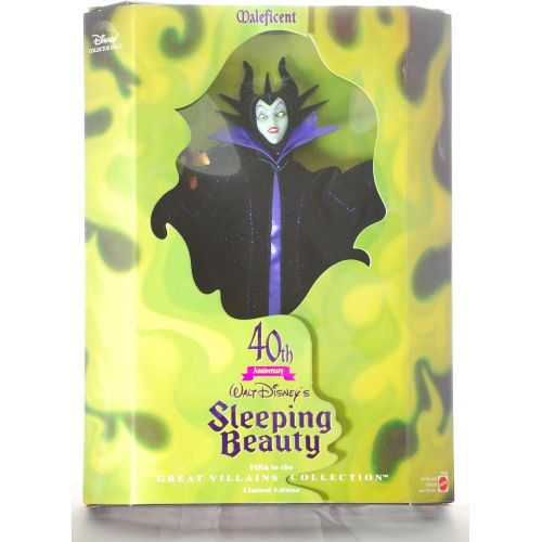 디즈니 Disney MALEFICENT Barbie DOLL 40th Anniversary SLEEPING BEAUTY Limited Edition Great Villains 5th in Series (1998)