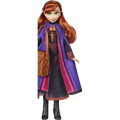 디즈니 Disney Frozen Anna Doll with Buildable Olaf Figure & Backpack Accessory, Inspired by 2 Movie, Brown