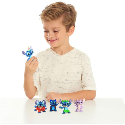 디즈니 Disney’s Lilo & Stitch Collectible Stitch Figure Set, 5 pieces, by Just Play , Blue