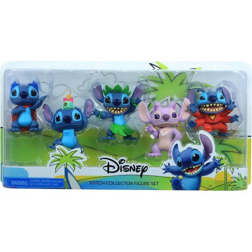 디즈니 Disney’s Lilo & Stitch Collectible Stitch Figure Set, 5 pieces, by Just Play , Blue