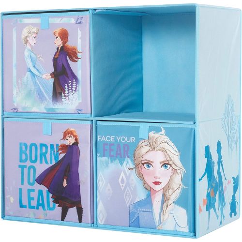 디즈니 Disney Frozen 2 Collapsible Soft Storage Cubby with 3 Collapsible Cubes