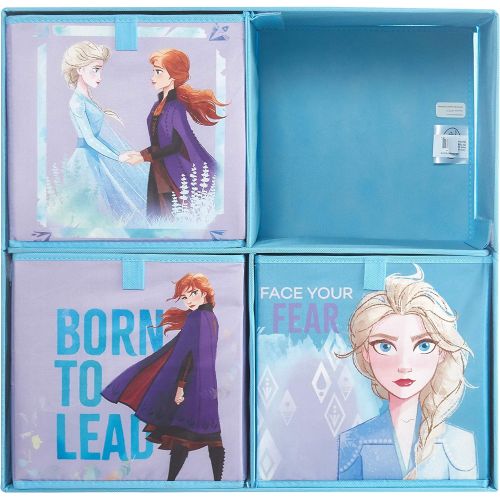 디즈니 Disney Frozen 2 Collapsible Soft Storage Cubby with 3 Collapsible Cubes