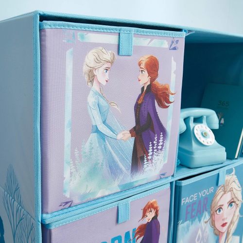 디즈니 Disney Frozen 2 Collapsible Soft Storage Cubby with 3 Collapsible Cubes