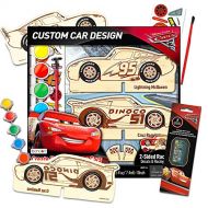 Disney Pixar Cars Wood Model Kit ~ Lightning McQueen Wooden Craft, Color, Paint, Decorate Your Own Race Cars Activity Set (Disney Cars Model)