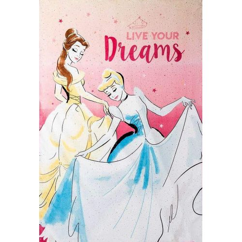 디즈니 Disney Princess Blanket Oversized Twin Throw 62 x 90