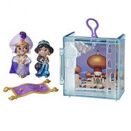 Disney Princess Perfect Pairs Jasmine, Fun Aladdin Unboxing Toy with 2 Dolls, Portable Display Case and Stand, for Kids 3 Years and Up