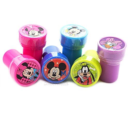 디즈니 Disney Mickey Mouse and Friends 10 Self Inking Stampers Party Favors (10 Stampers)