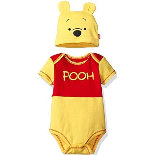 디즈니 Disney Baby Bodysuit with Hat: Toy Story, Pooh, Incredibles, Monsters & Mickey