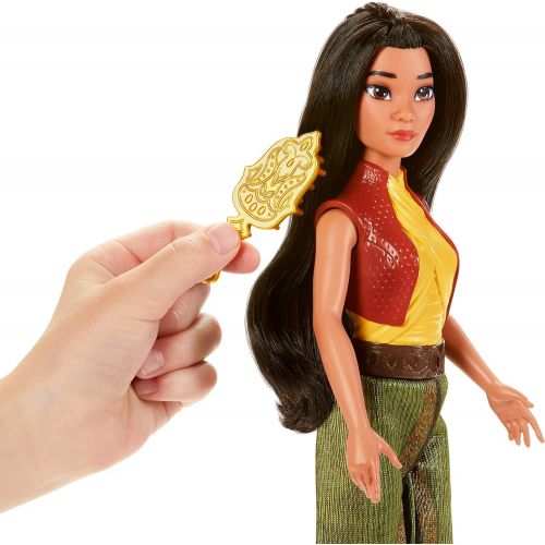 디즈니 Disney Princess Disneys Raya and The Last Dragon Strength and Style Set Fashion Doll, Hair Twisting Tool, Hair Clips, Toy for 5 Year Old Kids and Up