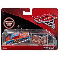 Disney Pixar Cars 3 Demo Derby Bill Diecast 1:55 Scale with Synthetic Rubber Tires