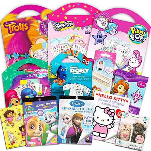 디즈니 Stickers for Girls Toddlers Kids Ultimate Set ~ Bundle Includes 11 Sticker Packs with Over 1800 Stickers Featuring Disney Frozen, Minnie Mouse, Hello Kitty, and More (Girl Stickers