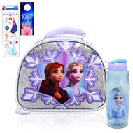 Disney Studio Disney Frozen Water Bottle Lunch Box Bundle ~ Frozen Lunch Bag And 16.5oz Refillable Water Bottle With Stickers Frozen Accessories For Girls (Frozen School Supplies)