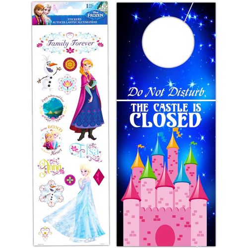 디즈니 Disney Studio Disney Frozen Water Bottle Lunch Box Bundle ~ Frozen Lunch Bag And 16.5oz Refillable Water Bottle With Stickers Frozen Accessories For Girls (Frozen School Supplies)