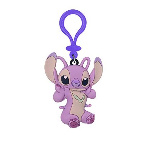 디즈니 Disney Lilo & Stitch Angel Soft Touch PVC Bag Clip Multi colored, 3