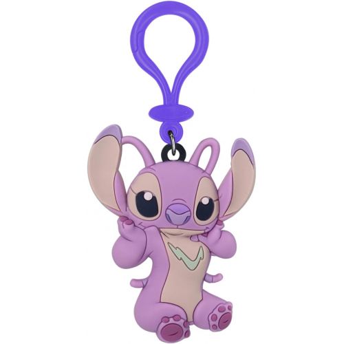 디즈니 Disney Lilo & Stitch Angel Soft Touch PVC Bag Clip Multi colored, 3