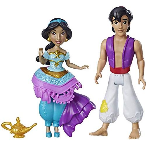 디즈니 Disney Princess Jasmine & Aladdin, 2 Dolls, Royal Clips Fashion, One Clip Skirt