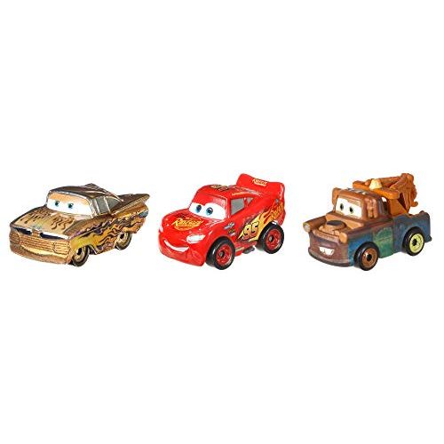 디즈니 Disney Pixar Cars GBN74 Pixar Cars Mini Racers Gold Ramone Series 3 Pack, Multicolour