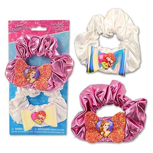 디즈니 Disney Studio Disney Princess Scrunchies Bundle Princess Accessories Set 8 Pc Princess Hair Accessories for Girls Women with Disney Princess with Stickers (Princess Accessory Set)