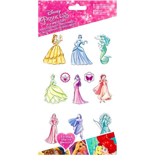 디즈니 Disney Studio Disney Princess Scrunchies Bundle Princess Accessories Set 8 Pc Princess Hair Accessories for Girls Women with Disney Princess with Stickers (Princess Accessory Set)