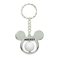 Disney Mickey Golf Ball Spinner Pewter Key Ring Key Accessory