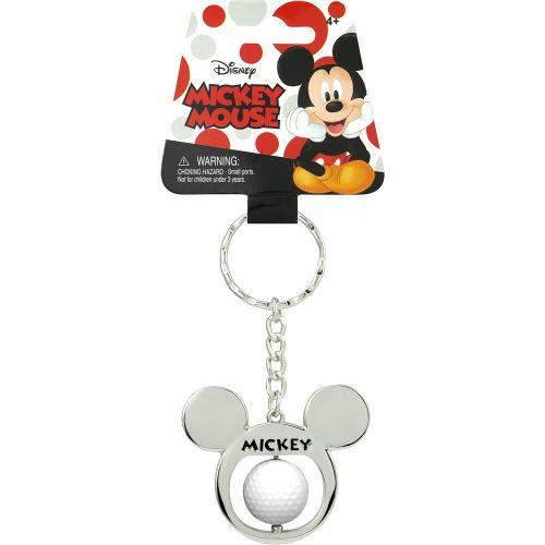 디즈니 Disney Mickey Golf Ball Spinner Pewter Key Ring Key Accessory