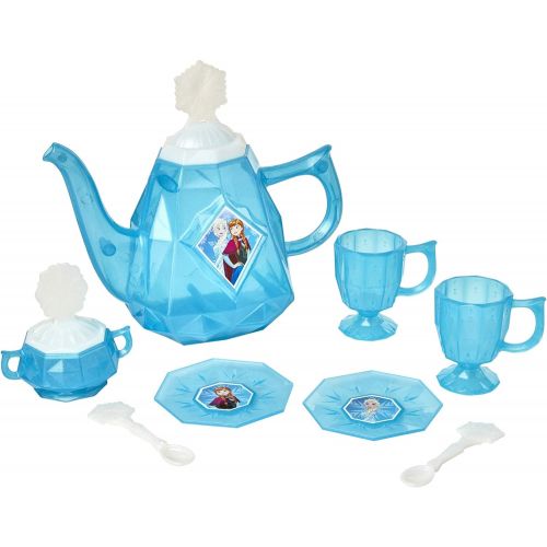 디즈니 Disney Frozen Tea Set for Girls 10 Piece Tea Party Set Pretend Tea Time Play Kitchen Toy