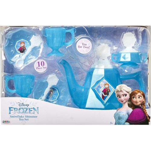 디즈니 Disney Frozen Tea Set for Girls 10 Piece Tea Party Set Pretend Tea Time Play Kitchen Toy