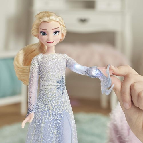 디즈니 Disney Frozen Magical Discovery Elsa Doll with Lights and Sounds, Toy for Kids Inspired 2 Movie