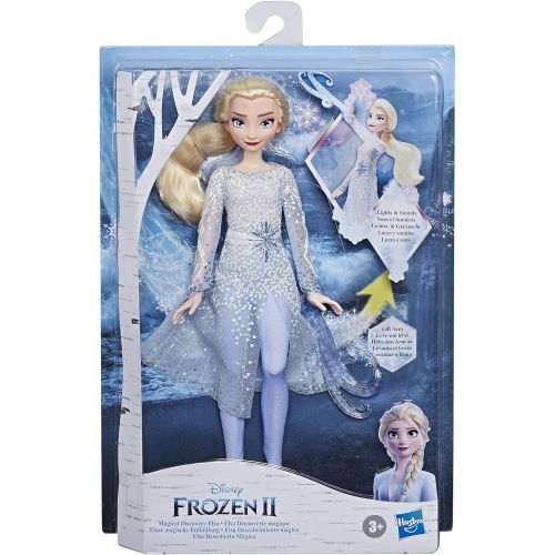 디즈니 Disney Frozen Magical Discovery Elsa Doll with Lights and Sounds, Toy for Kids Inspired 2 Movie