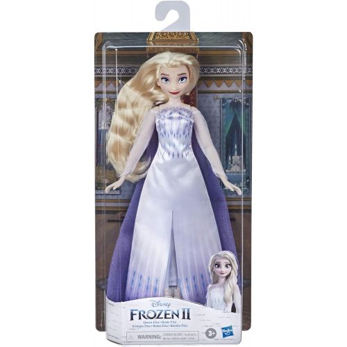 디즈니 Disney Frozen 2 Snow Queen Elsa Fashion Doll, Dress, Shoes, and Long Blonde Hair, Toy for Kids 3 Years Old and Up