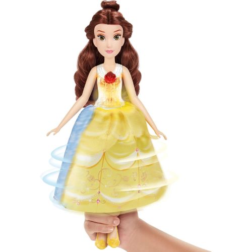 디즈니 Disney Princess Spin and Switch Belle, Quick Change Fashion Doll Inspired by The Movie Beauty and The Beast, Toy for Girls 3 Years and Up