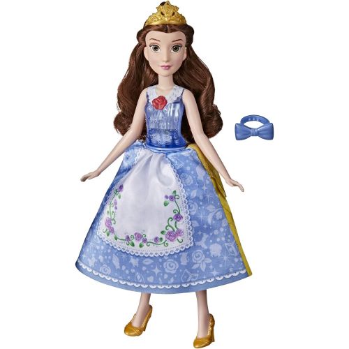 디즈니 Disney Princess Spin and Switch Belle, Quick Change Fashion Doll Inspired by The Movie Beauty and The Beast, Toy for Girls 3 Years and Up