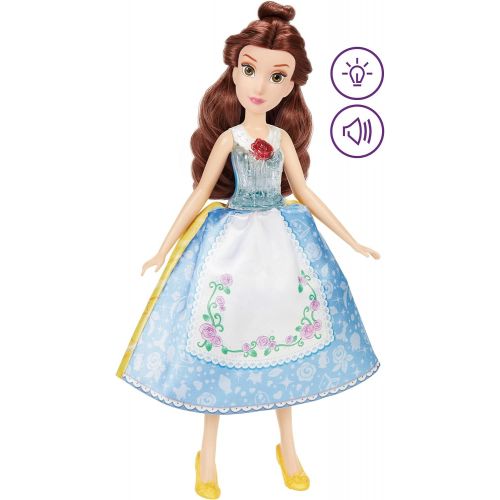 디즈니 Disney Princess Spin and Switch Belle, Quick Change Fashion Doll Inspired by The Movie Beauty and The Beast, Toy for Girls 3 Years and Up