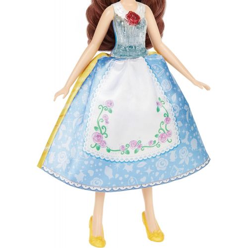 디즈니 Disney Princess Spin and Switch Belle, Quick Change Fashion Doll Inspired by The Movie Beauty and The Beast, Toy for Girls 3 Years and Up