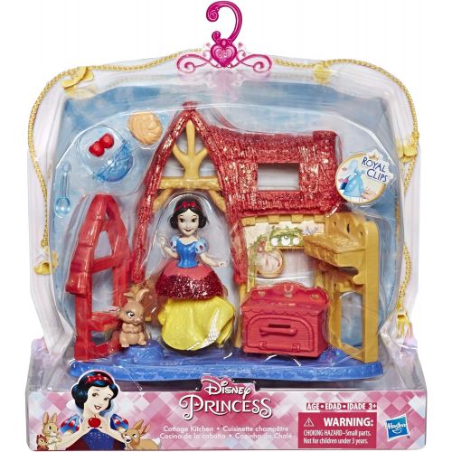 디즈니 Disney Princess Cottage Kitchen & Snow White Doll, Royal Clips Fashion, One Clip Skirt