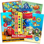 Disney Pixar Coloring Book Super Set ~ 3 Pixar Activity Books with Stickers and Crayons (Featuring Toy Story, Finding Nemo and More)