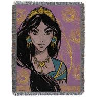 Disney Aladdin, Royal Jasmine Metallic Woven Tapestry Throw Blanket, One Size