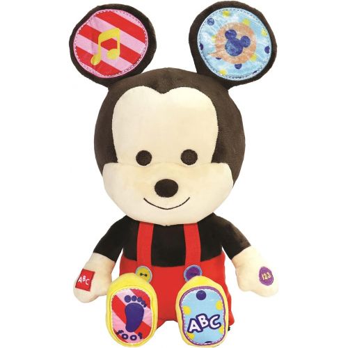 디즈니 Disney Hooyay Learn & Play Mickey Plush with Learning Programs to Teach Children About Letters, Numbers, and Body Parts for Ages 6 Months and Up, Multi (20242)