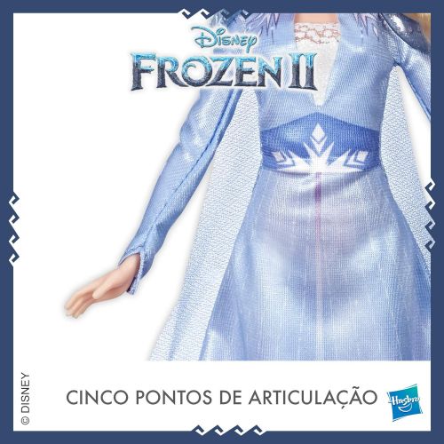 디즈니 Disney Frozen Elsa Fashion Doll with Long Blonde Hair & Blue Outfit Inspired by Frozen 2 Toy for Kids 3 Years Old & Up