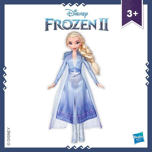 디즈니 Disney Frozen Elsa Fashion Doll with Long Blonde Hair & Blue Outfit Inspired by Frozen 2 Toy for Kids 3 Years Old & Up
